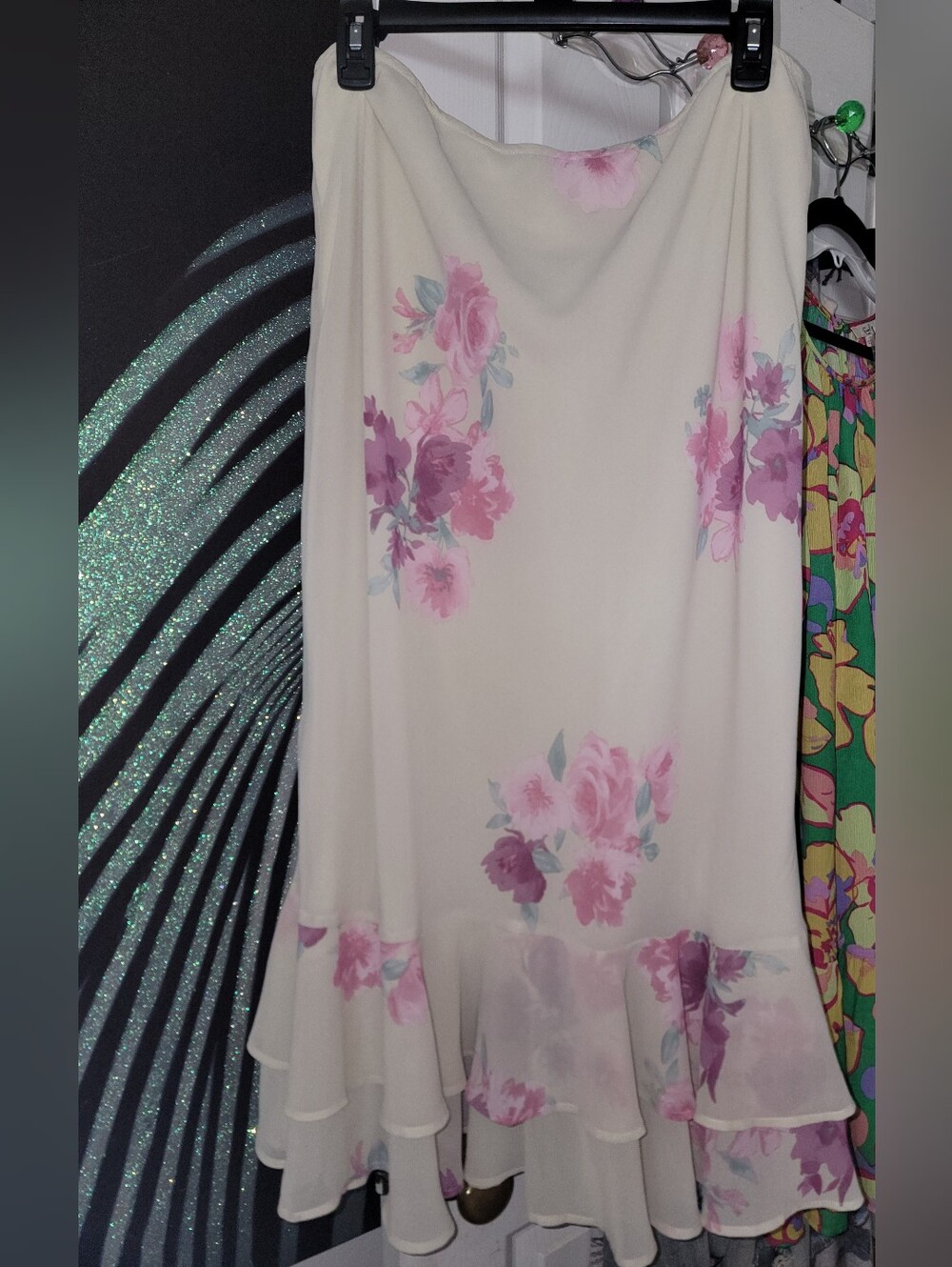 Wild Fable Cream Pink Floral Skirt NWT - Picture 2 of 8